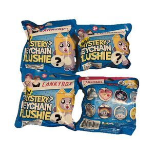 LANKYBOX Mystery Keychain Plushies NEW Sealed (4) Pack Toys 4" tall Age 3 and up